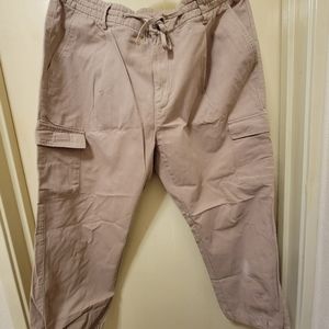 Mens Taper Cargo Jogger pants Tan XXL